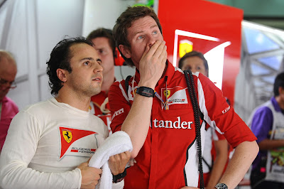 Фелипе Масса и Роб Смедли в субботу на Гран-при Малайзии 2012