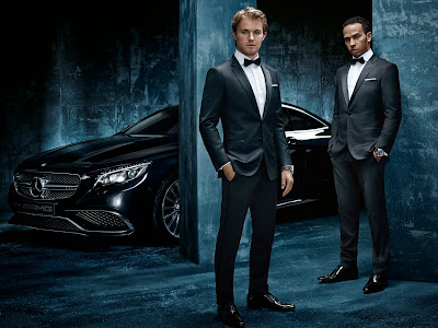 Льюис Хэмилтон и Нико Росберг - фотосессия Hugo Boss в честь анонса контракта с Mercedes