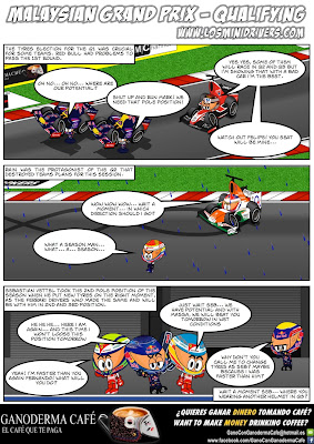 комикс MiniDrivers про квалификацию наГран-при Малайзии 2013