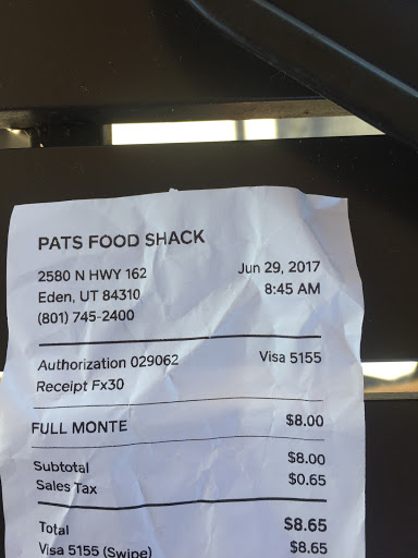 Restaurant «Pats Food Shack», reviews and photos, 2580 N Hwy 162, Eden, UT 84310, USA