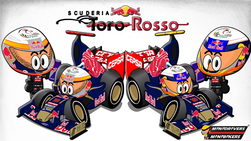Жан-Эрик Вернь Даниэль Риккардо Toro Rosso STR8 Los MiniDrivers 2013