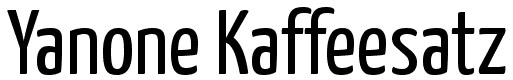 Yanone Kaffeesatz Font