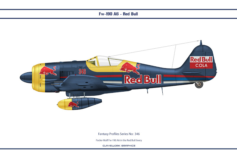 Focke-Wulf Fw-190 A6 in the Red Bull ivery