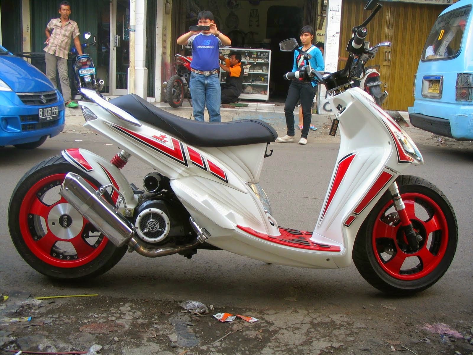 Modifikasi Mio Sporty Standar Modifikasi Motor Kawasaki Honda