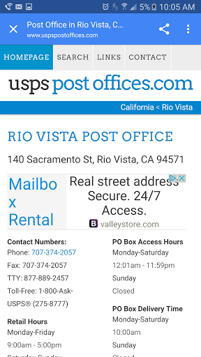 Post Office «US Post Office», reviews and photos, 140 Sacramento St, Rio Vista, CA 94571, USA