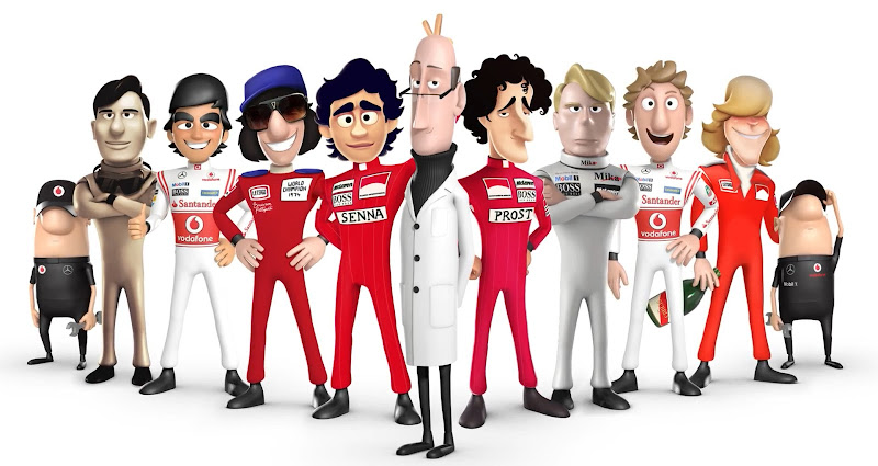 персонажи McLaren Tooned 2013