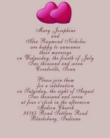 catholic wedding invitation