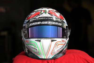специальный шлем Витантонио Льюцци к Гран-при Италии 2011 в Монце вид спереди