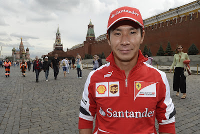 Камуи Кобаяши на Красной площади на Moscow City Racing 2013