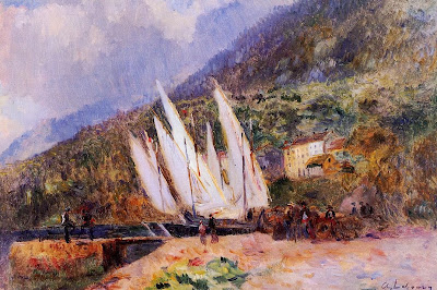 Albert Lebourg - Boats Docked at Saint-Gingolph