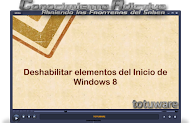Deshabilitar elementos del Inicio de Windows 8 [Videotutorial]