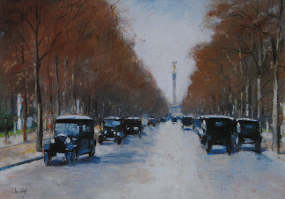 Lesser Ury - Tiergartenallee mit Siegessäule