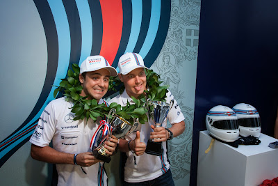 Вальтери Боттас и Фелипе Масса - пилоты команды Williams Martini Racing на Гран-при Италии 2014