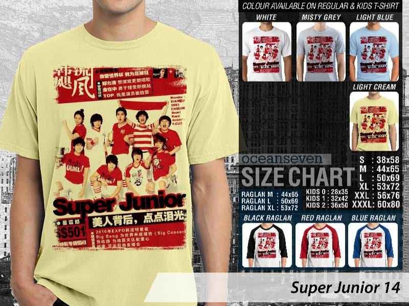 Kaos Suju Super Junior 14 K Pop Korea distro ocean seven