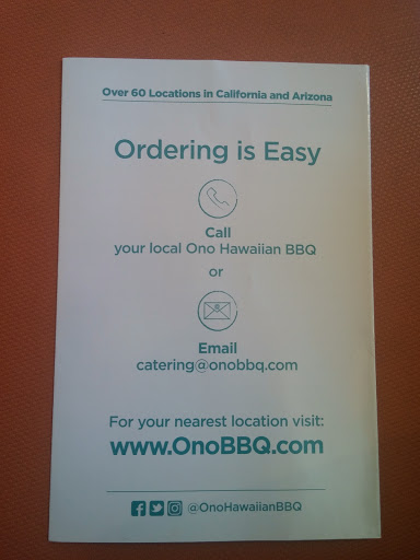 Hawaiian Restaurant «Ono Hawaiian BBQ», reviews and photos, 17009 Valley Blvd, Fontana, CA 92335, USA