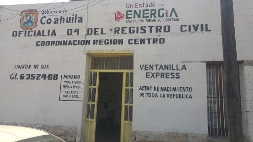 Oficialia 4 del Registro Civil, Libertad, Centro, 25600 Frontera, Coah., México, Registro civil | TAB