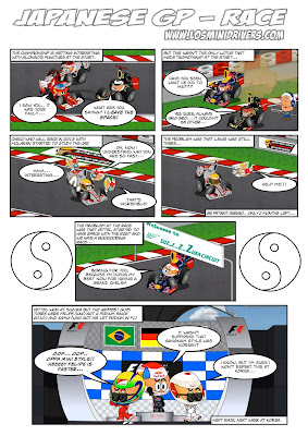 комикс Los MiniDrivers по гонке на Гран-при Японии 2012