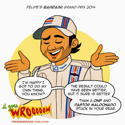 Фелипе Масса довоелен результатом - комикс It Goes Wrooom по Гран-при Бахрейна 2014