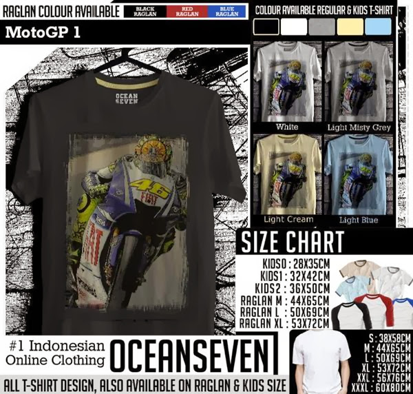Kaos Balap Motor MotoGP 1 Vallentino Rossi 46
