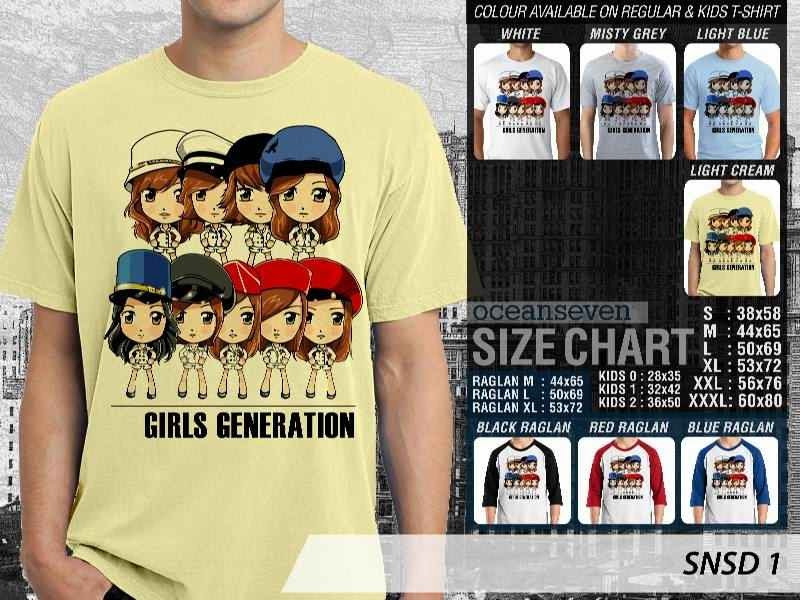 Kaos Snsd 1 K Pop Korea distro ocean seven