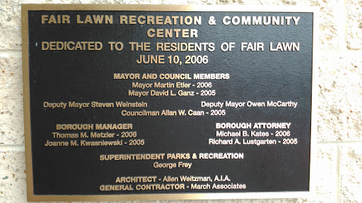 Recreation Center «Fair Lawn Recreation Center», reviews and photos, 10-10 20th St, Fair Lawn, NJ 07410, USA