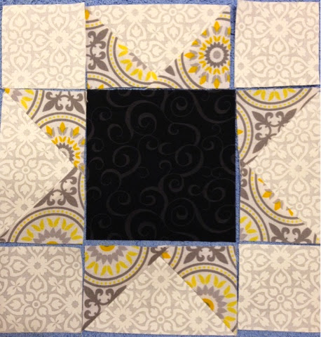 star quilt for black and yellow