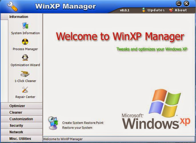 XP Manager, Tối Ưu Hóa Windows XP, Tăng Tóc Toàn Diện Windows XP, Tăng Tóc Windows XP, Tăng Tóc Laptop, Tăng Tóc Máy Tính - ThuThuat.CTO.VN