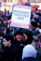 Brixton celebrates news of Margaret Thatcher's death