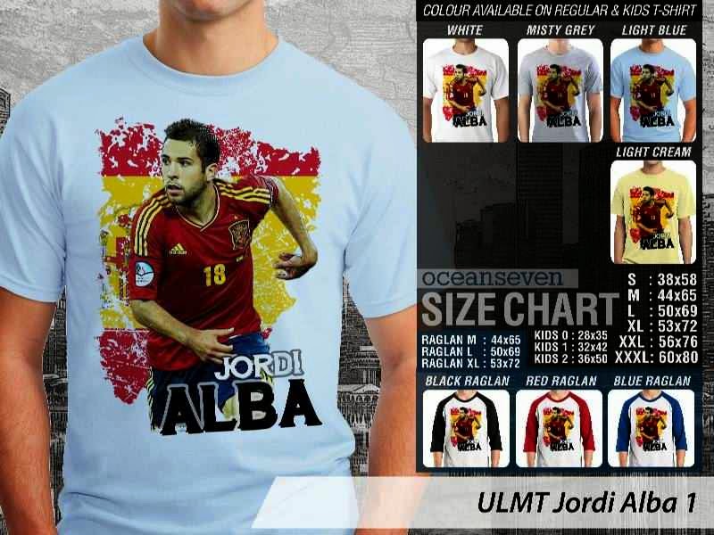Kaos bola Jordi Alba 1 piala dunia