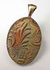 Bronze Pendant with Kiln-Colors