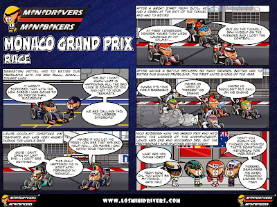 комикс MiniDrivers по гонке на Гран-при Монако 2014