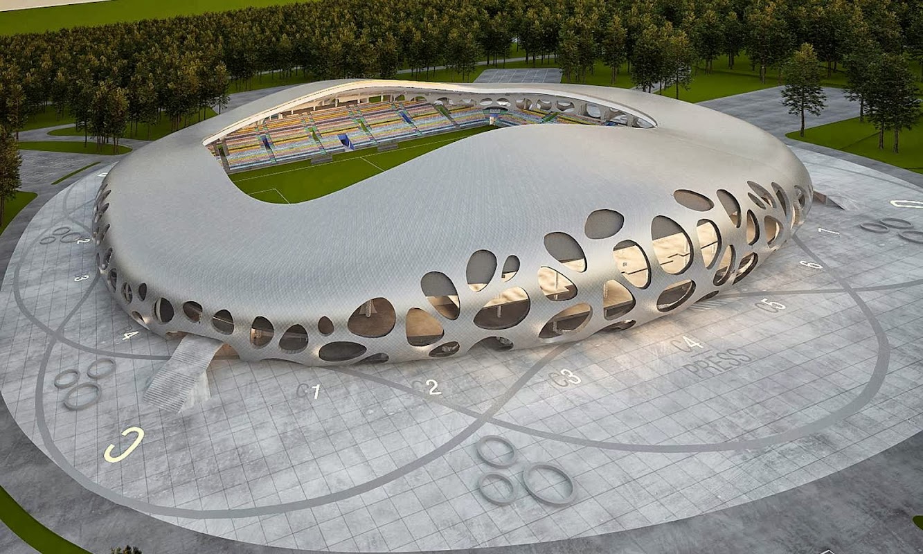 Borisov Football Stadium by Ofis Architects