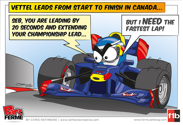 Себастьян Феттель Red Bull Монреаль комиксы Chris Rathbone Гран-при Канады 2013
