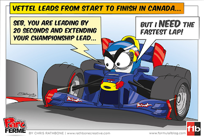 Себастьян Феттель Red Bull Монреаль комиксы Chris Rathbone Гран-при Канады 2013