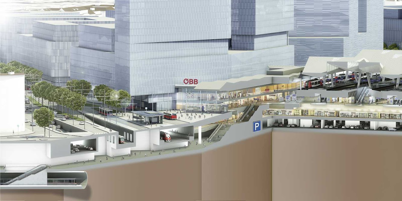 Vienna Central Station by Theo Hotz