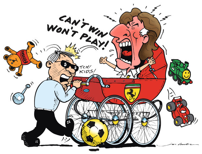 комикс Jim Bamber про Ferrari в сезоне 2011