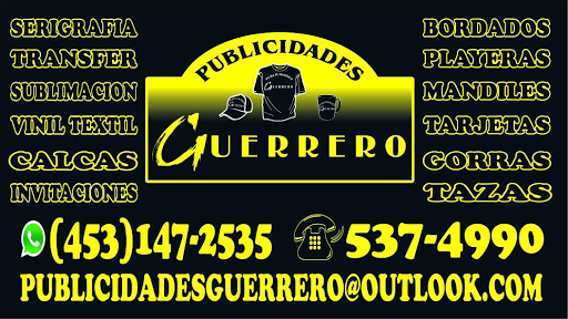 Publicidades Guerrero Serigrafia Y Bordados, José Sotero de Castañeda 61, Centro, 60600 Apatzingán, MICH, México, Tienda de bordados | MICH