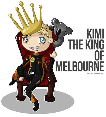 Король Мельбурна Кими Райкконен на Гран-при Австралии 2013 - комикс tiger-jenni