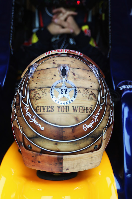 техасский шлем Себастьяна Феттеля для Гран-при США 2012