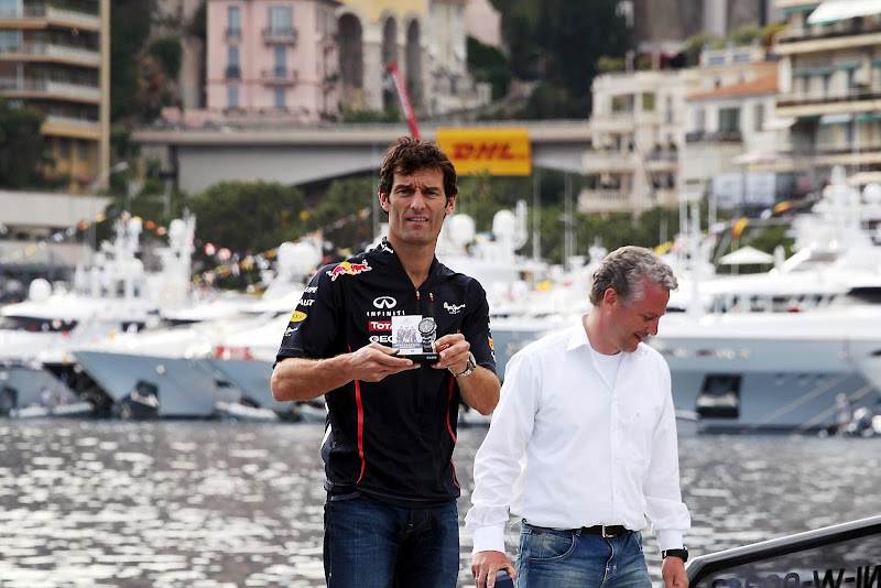 Марк Уэббер рекламирует часы на Гран-при Монако 2012