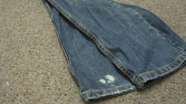 Bleach Stain, Blue Jeans