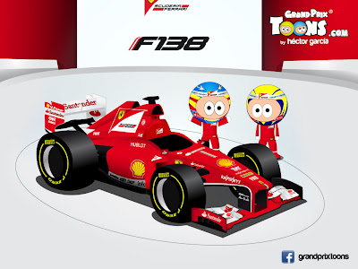 Фернандо Алонсо Фелипе Масса Ferrari F138 Grand Prix Toons 2013