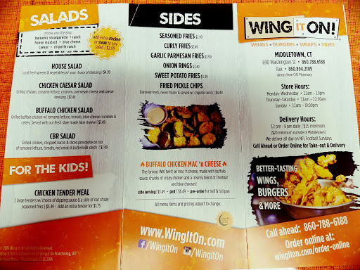 Chicken Wings Restaurant «Wing It On!», reviews and photos, 690 Washington St, Middletown, CT 06457, USA