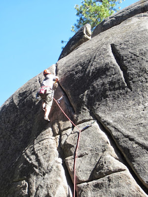 Matt leading Twin Cracks (5.8)