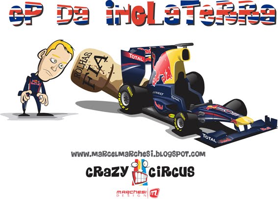 FIA затыкает выхлоп на Red Bull на Гран-при Великобритании 2011 Crazy Circus Marchesi Design