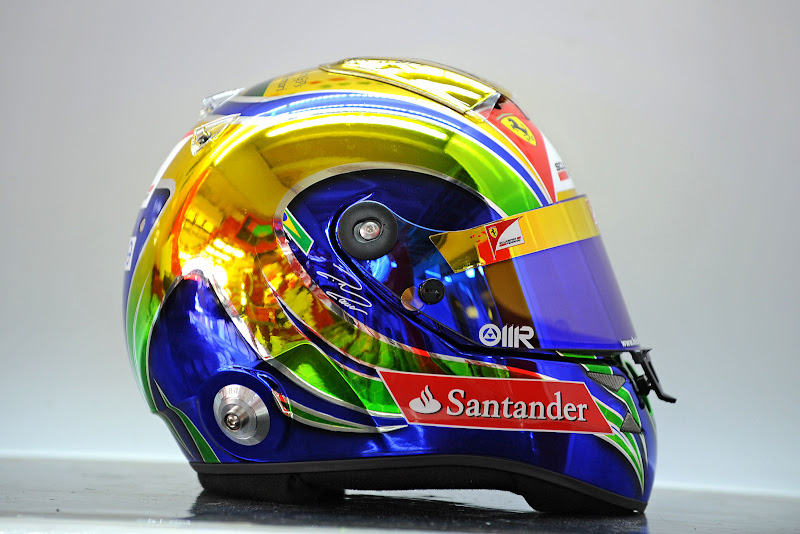 юбилейный шлем Фелипе Массы на Гран-при Бразилии 2011 - вид сбоку