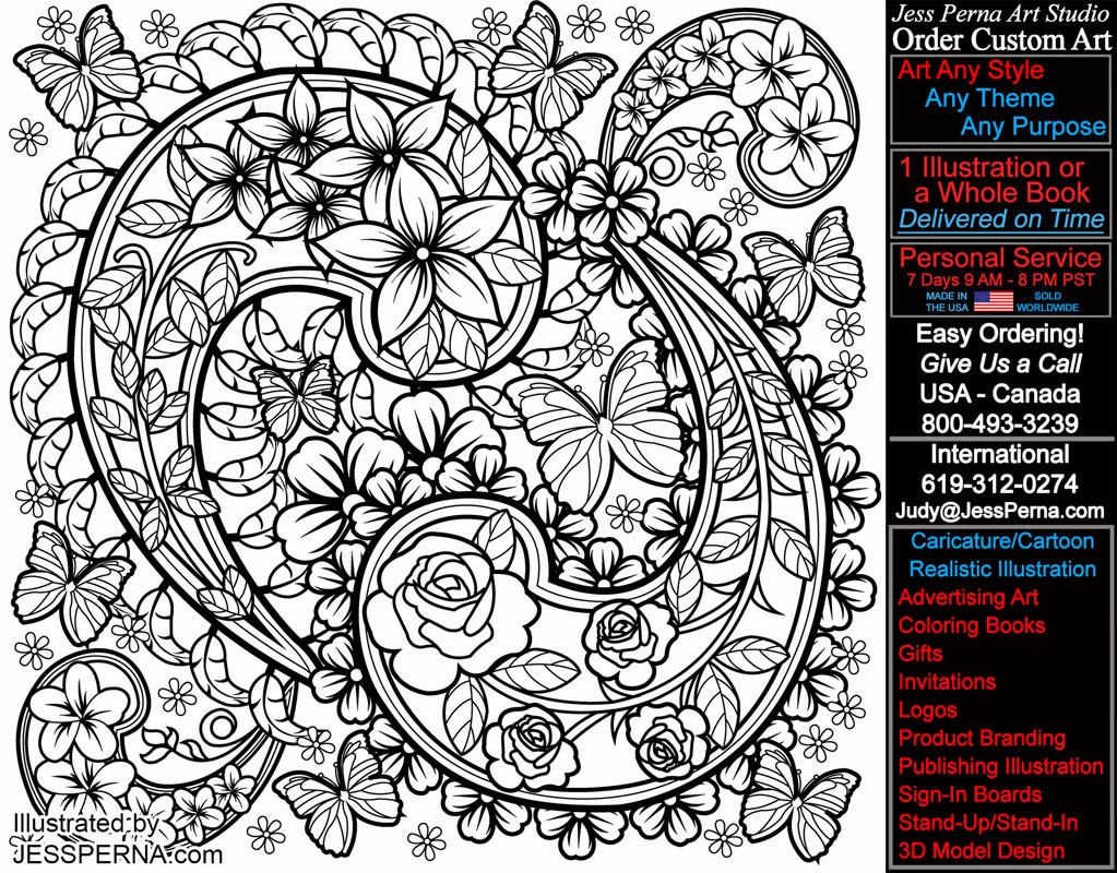 Adult Coloring Pages Flowers, Paisley, Stained Glass and - paisley coloring pages for adults