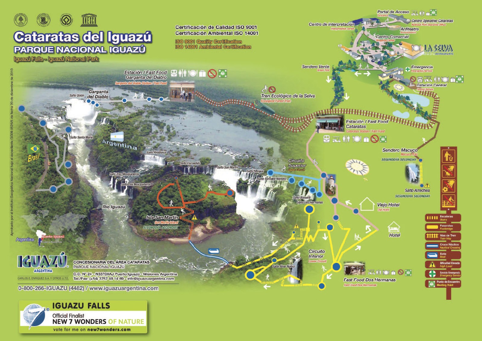 Cataratas del Iguazú - Mapa - Map - Region Litoral - Portal del Litoral  Argentino