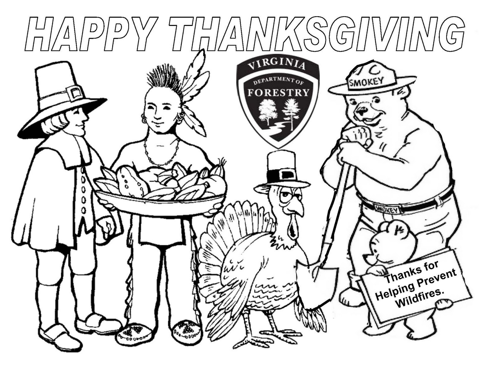 Preschool Coloring Book Thanksgiving Coloring Pages