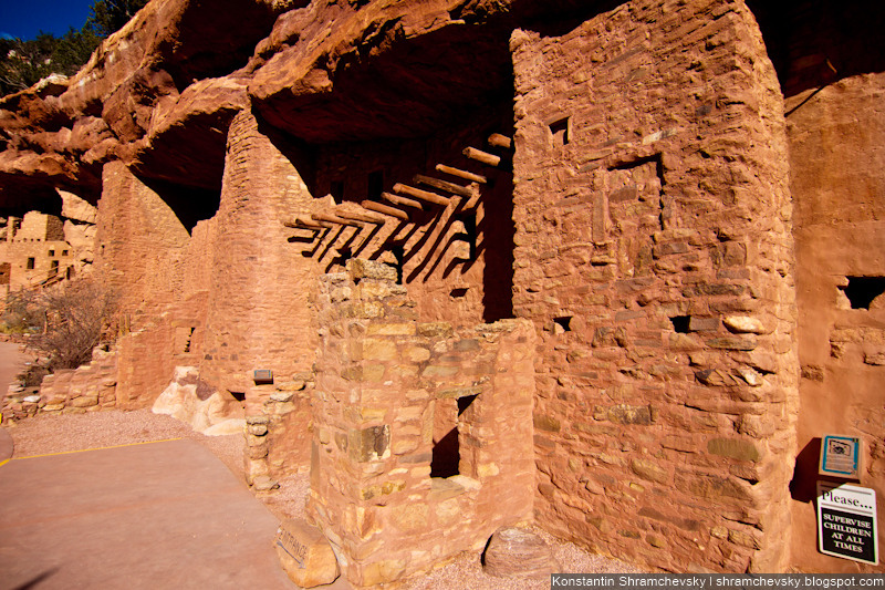 USA Colorado Springs Manitou Cliff Dwellings Anasazi США Колорадо Спрингс Скальные Жилища Маниту Анасази